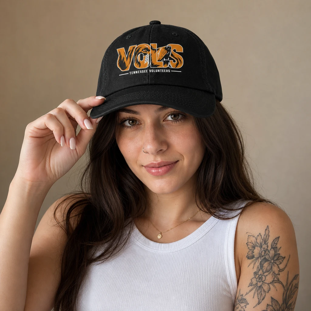 Tennessee Vols Mascot Baseball Cap, Volunteers Game Day Washed Cotton Dad Hat