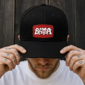 Bama Red Patch Baseball Cap, Low Profile Unstructured Game Day Dad Hat