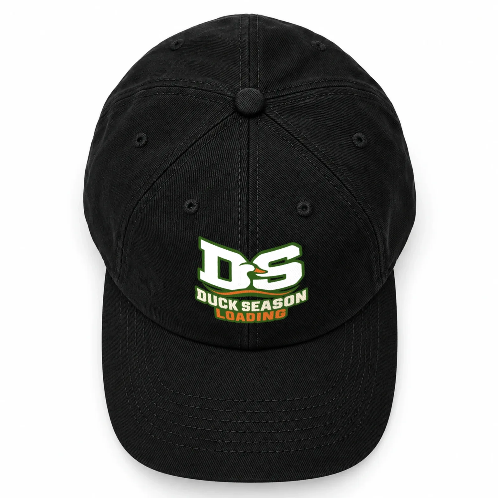 Duck Season Loading Baseball Cap - Black Adjustable Flat DTF Hunting Hat