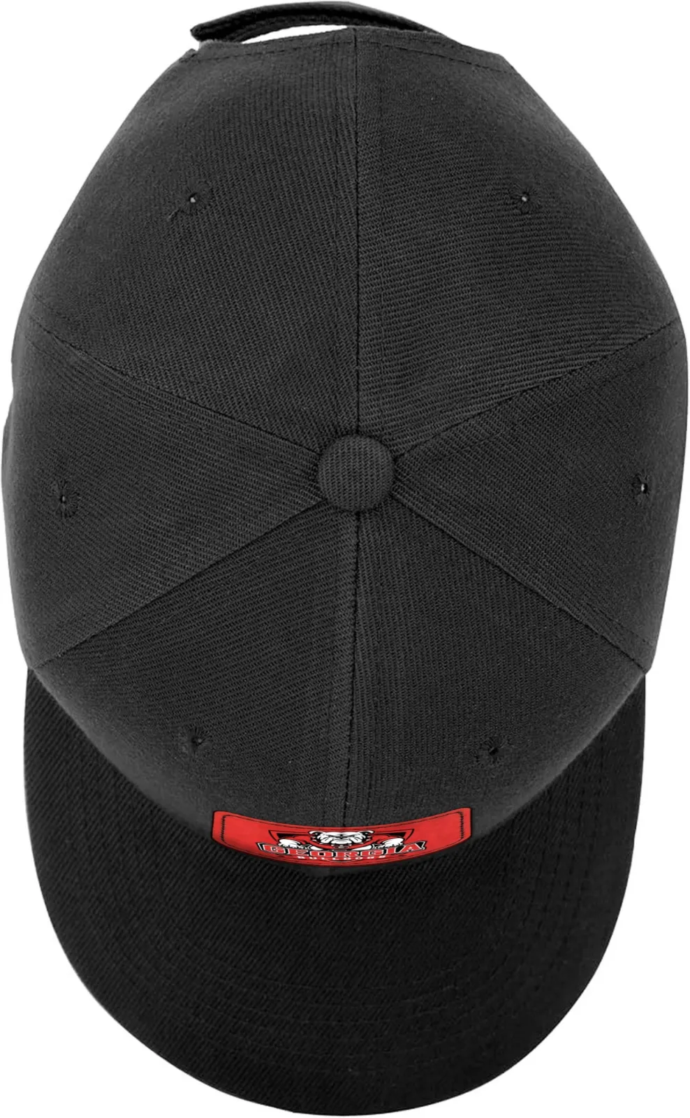Georgia Bulldogs Red Leatherette Patch Baseball Cap, Low Profile Dad Hat