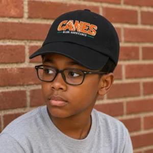 Miami Hurricanes Canes Washed Cotton Baseball Cap, Game Day Fan Dad Hat