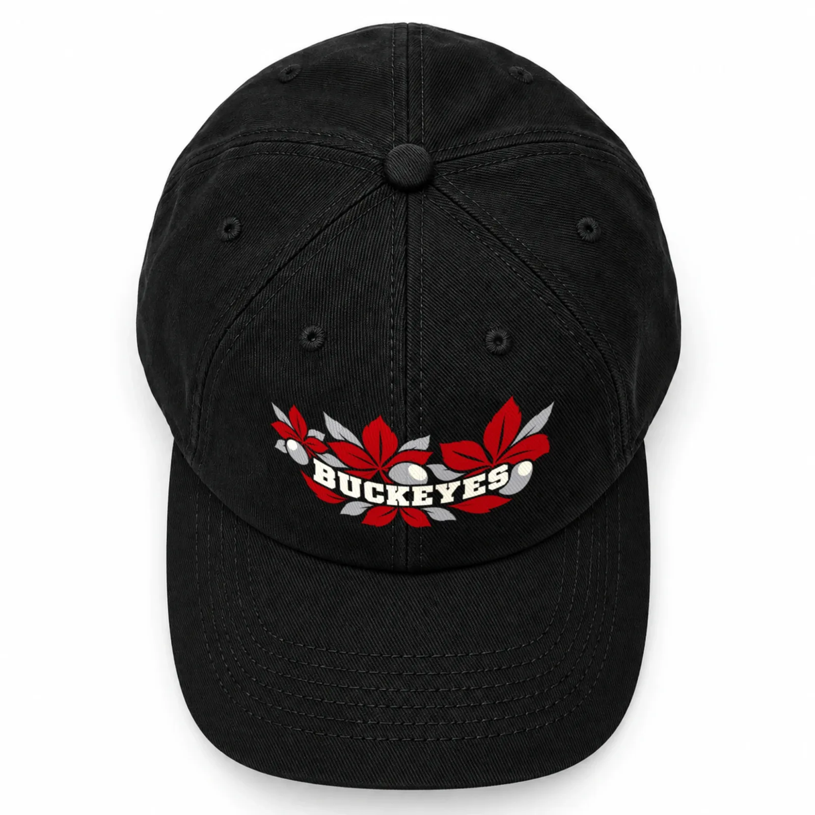 Ohio State Buckeyes Cap - Black Baseball Cap, Flat DTF Print, Not Embroidered or a Patch