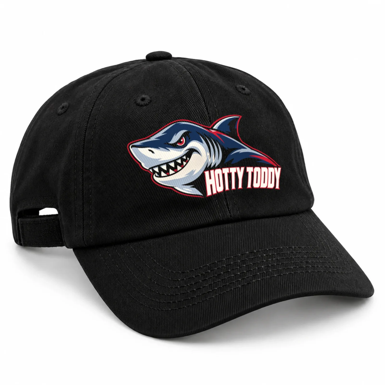 Ole Miss Hotty Toddy Cap - Black Baseball Cap, Flat DTF Print, Not Embroidered or a Patch