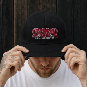 Bama Alabama Crimson Tide Elephant Washed Cotton Baseball Cap, Unisex Dad Hat
