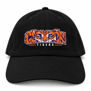 Clemson Tigers Tiger Eyes Washed Cotton Baseball Cap, Unisex Dad Hat