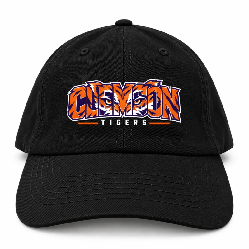 Clemson Tigers Tiger Eyes Washed Cotton Baseball Cap, Unisex Dad Hat