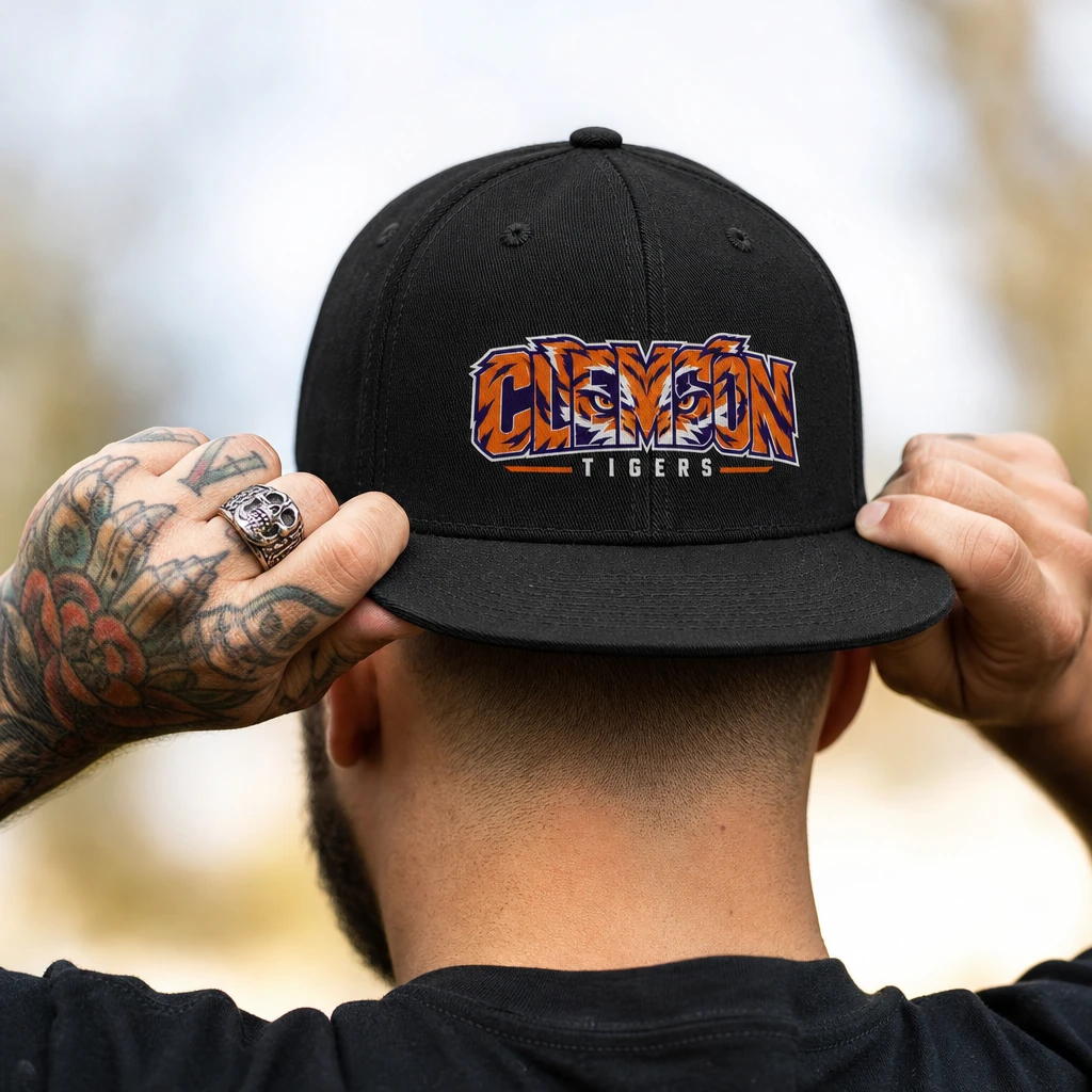 Clemson Tigers Tiger Eyes Washed Cotton Baseball Cap, Unisex Dad Hat