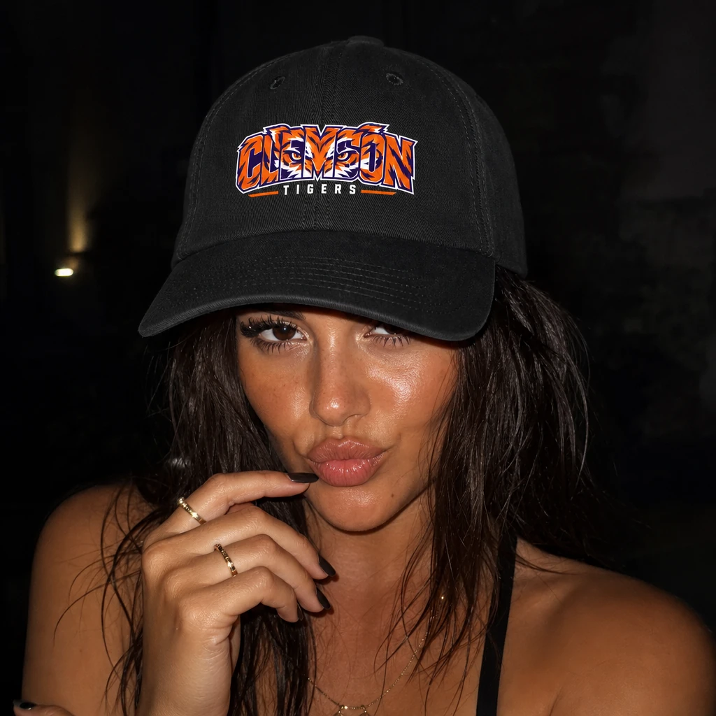 Clemson Tigers Tiger Eyes Washed Cotton Baseball Cap, Unisex Dad Hat