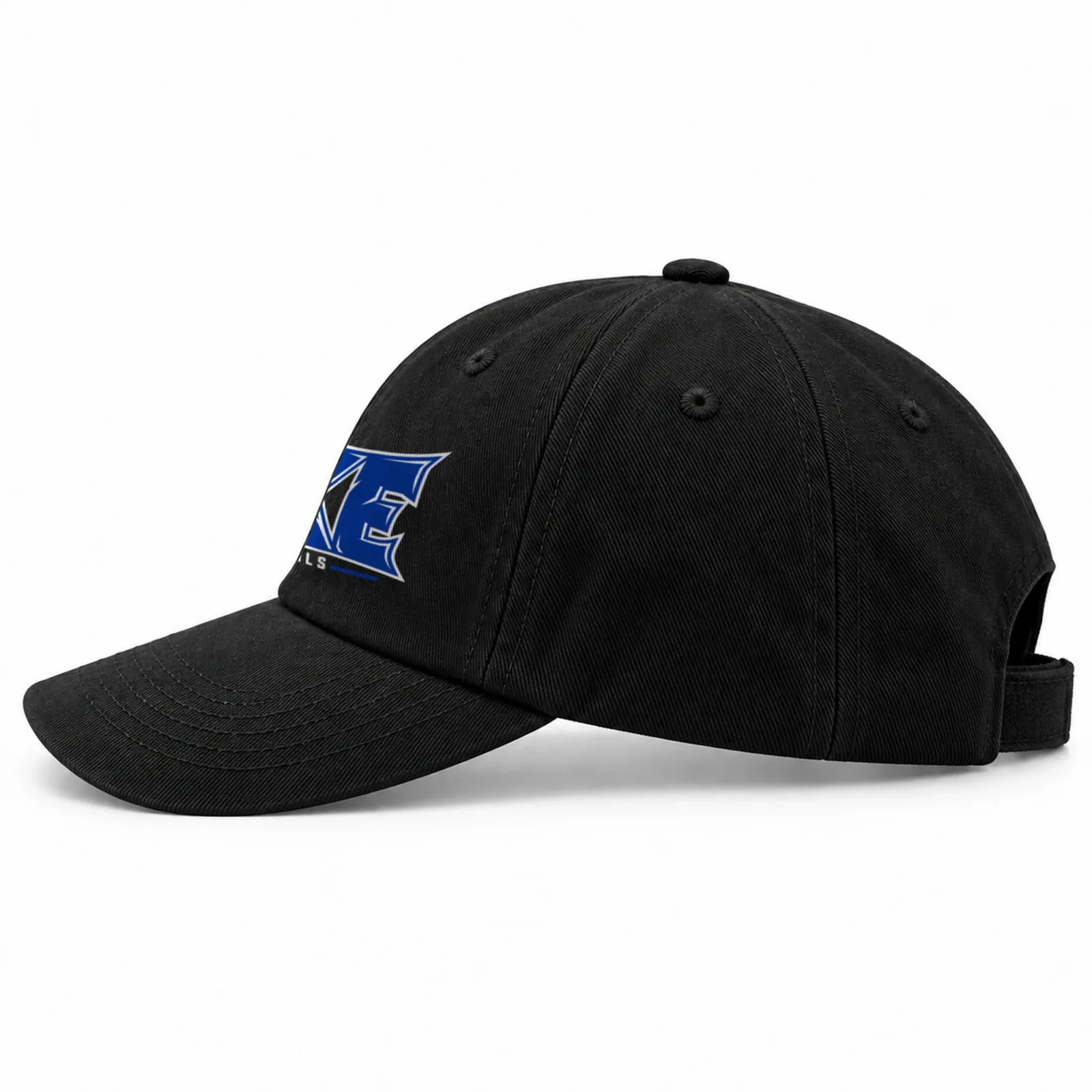Duke Blue Devils Cap Black 100% Cotton Baseball Hat with Direct DTF Graphic Print