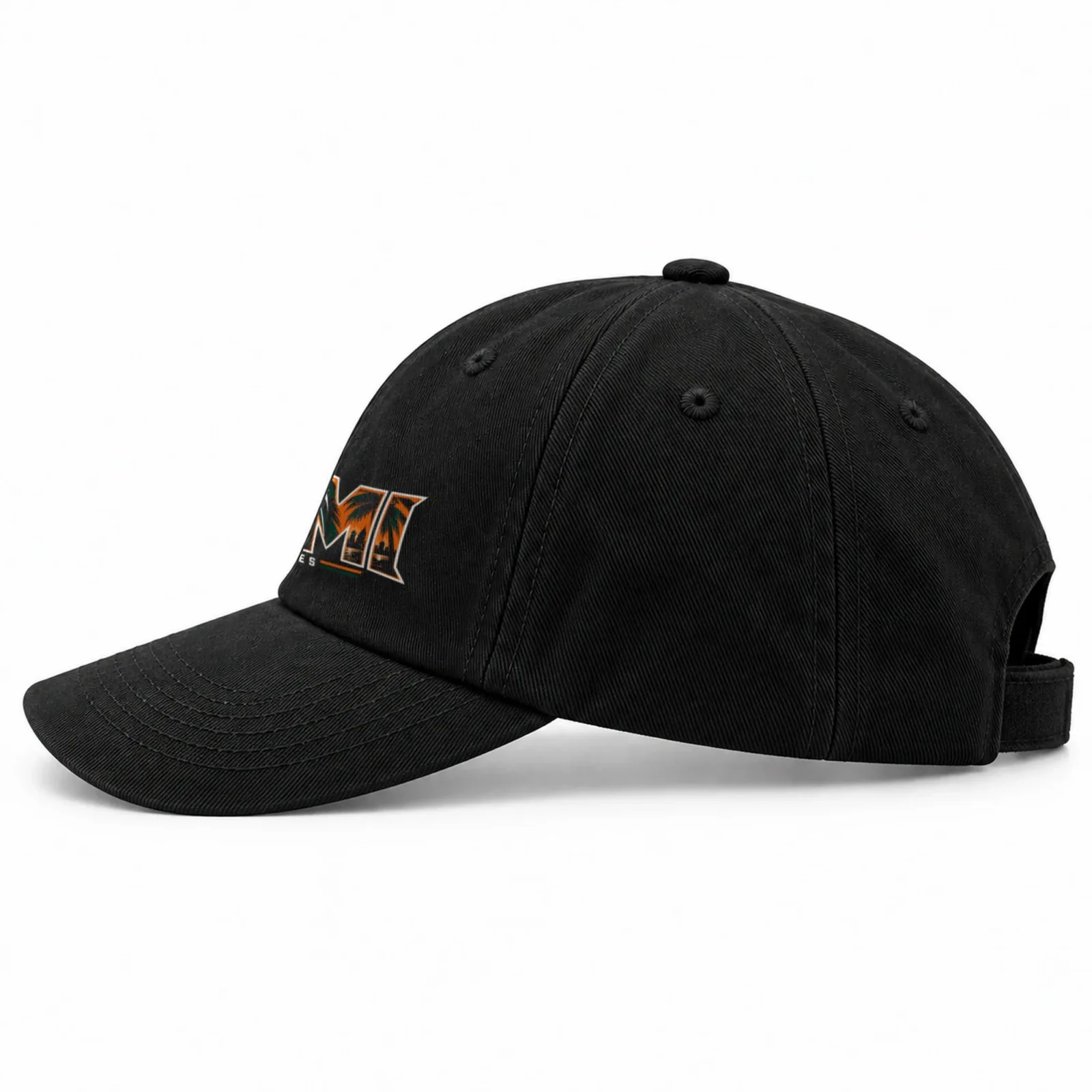 Miami Hurricanes Tropical Washed Cotton Baseball Cap, Unisex Dad Hat
