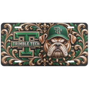 Trimble Tech Bulldogs License Plate - Aluminum Front Car Tag