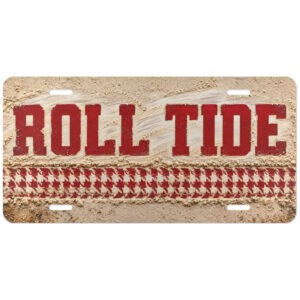 Alabama Crimson Tide Houndstooth Heritage License Plate (Flat Print - Not Embossed)
