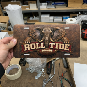 Alabama Crimson Tide Big Al Elephant Vintage License Plate (Flat Print - Not Embossed)